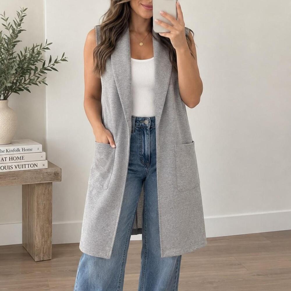 Joie gray vest sweater